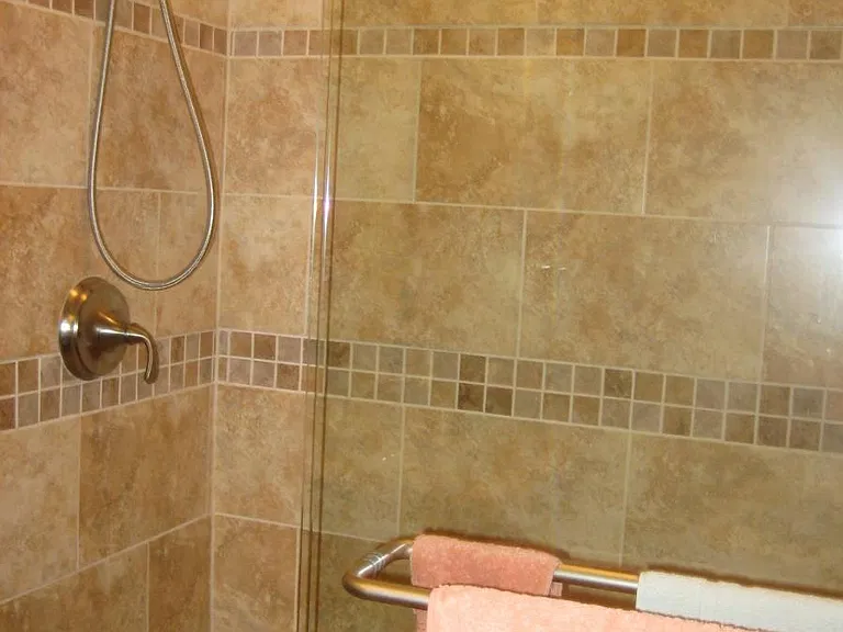 Tiled walk in shower