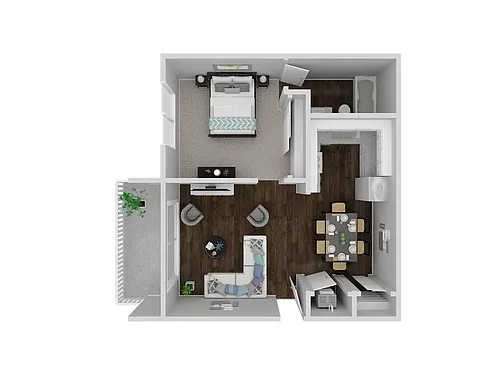 Floor plan 1 Bed 1 Bath