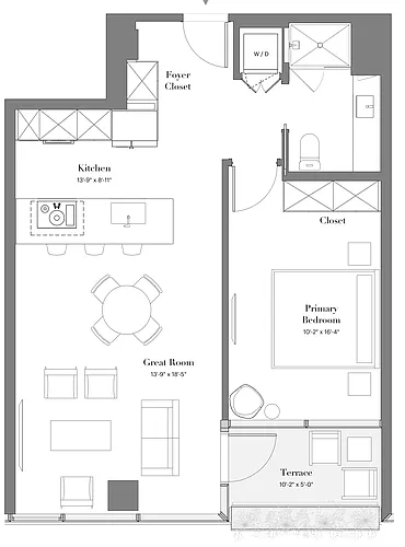 Floor plan 22 | 1B-12 | 1 Bed | 1 Bath