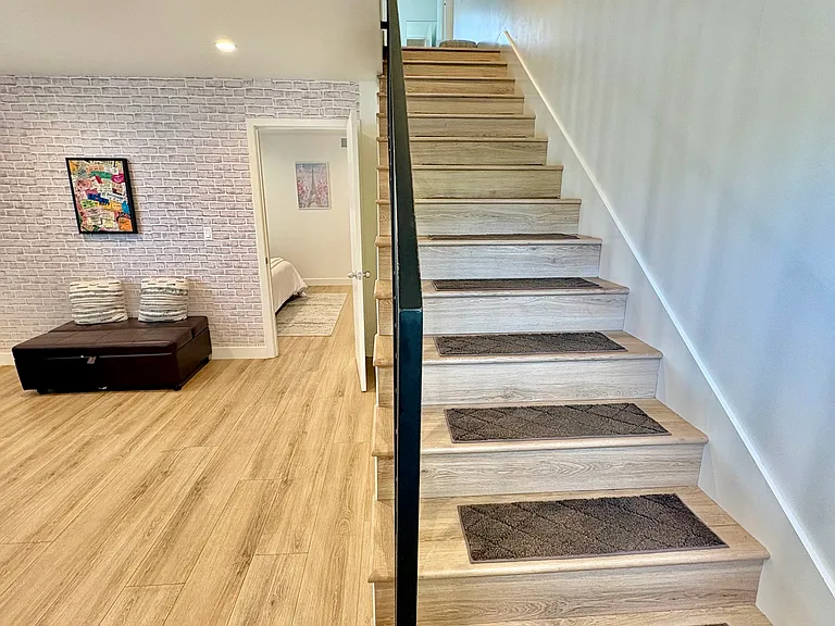 First floor , entrance, master bedroom, work place, stairs to the second floor.