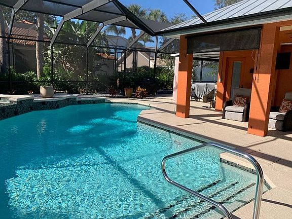 Pool with extended lanai