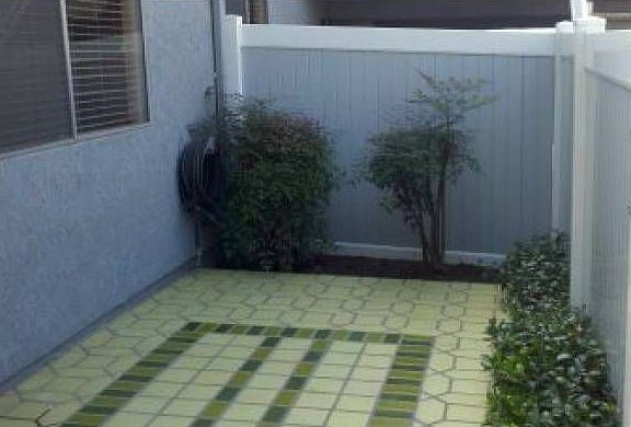 Patio is tiled