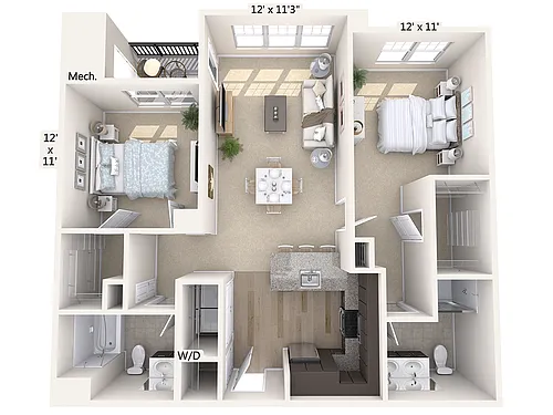 Floor plan B1-1098sq-Stainless