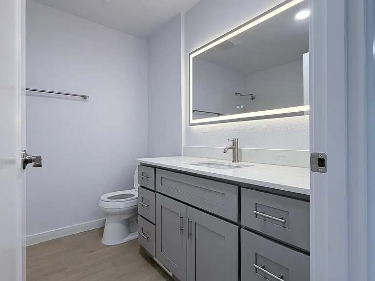 Bathroom upstairs refreshed with updated finishes and fixtures.