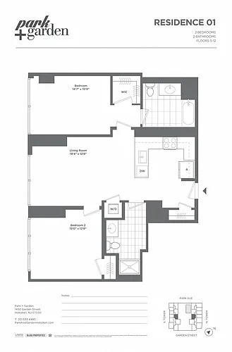 Floor plan 2 Bed/2 Bath