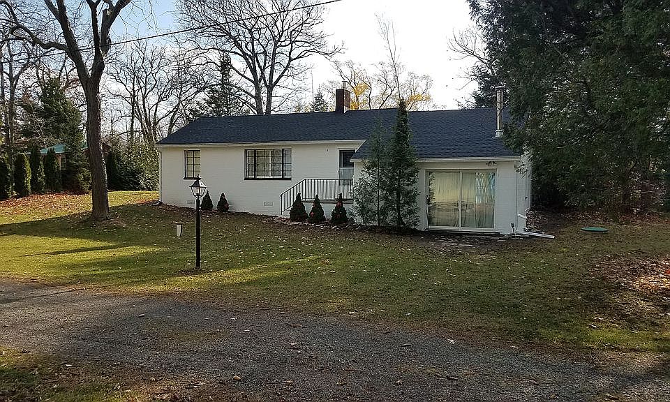 view from lake side to house