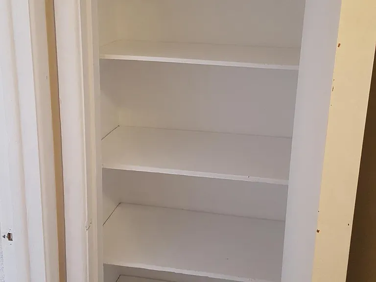Inside hall closet