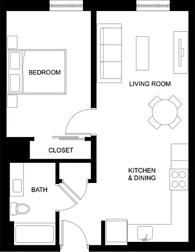 Floor plan 1X1