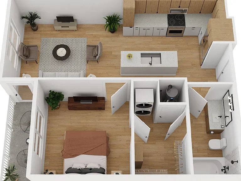 A1 Floor Plan with Balcony A1 Floor Plan with Balcony