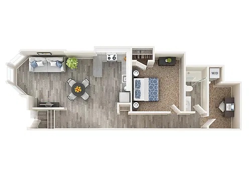 Floor plan 1 Bed - With Den