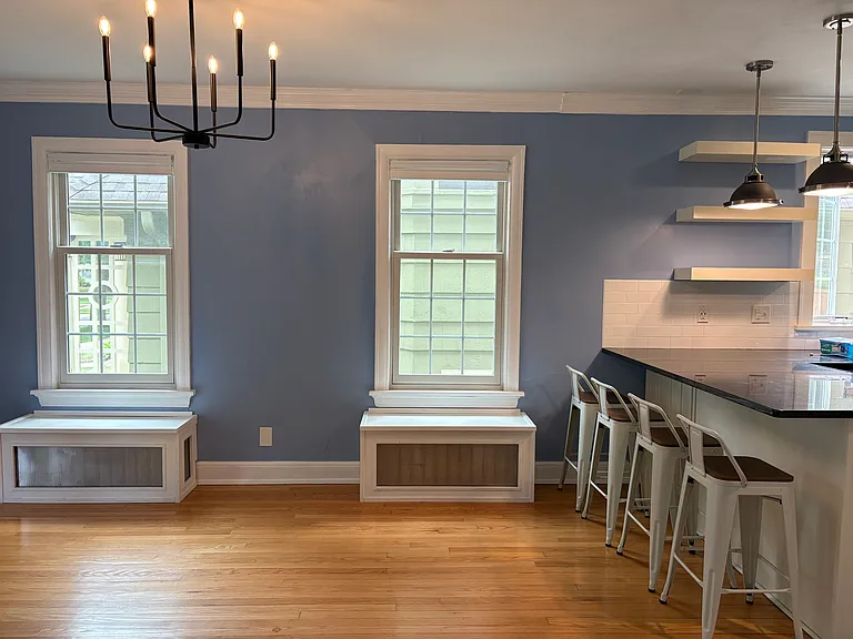 Open concept dining room to kitchen.