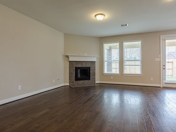Crackling Family Room Fireplace