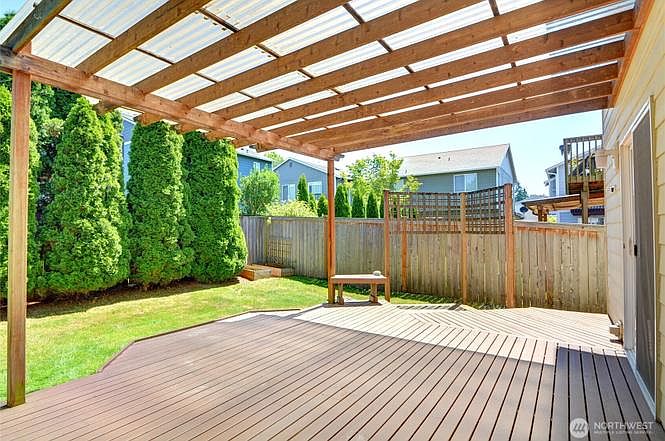 Backyard covered patio