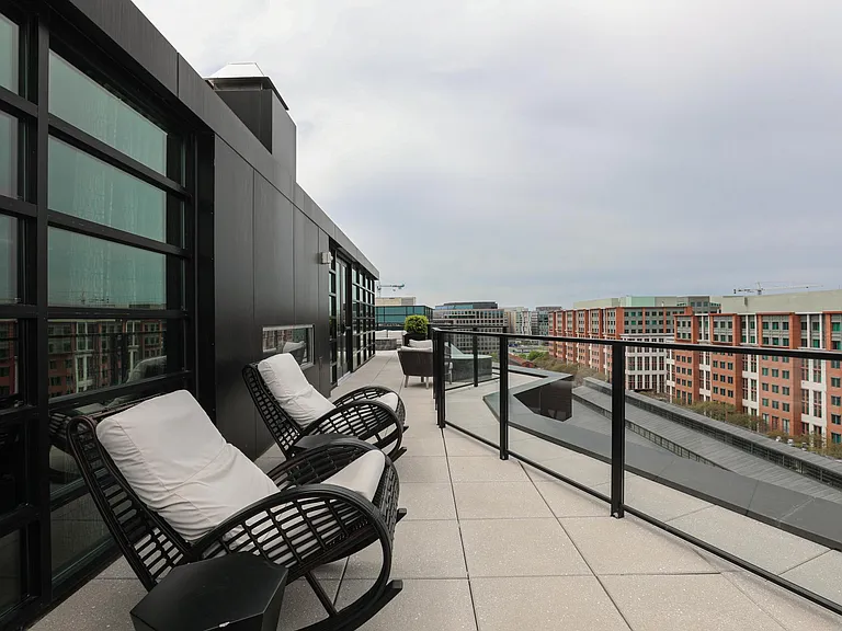 Building's rooftop deck