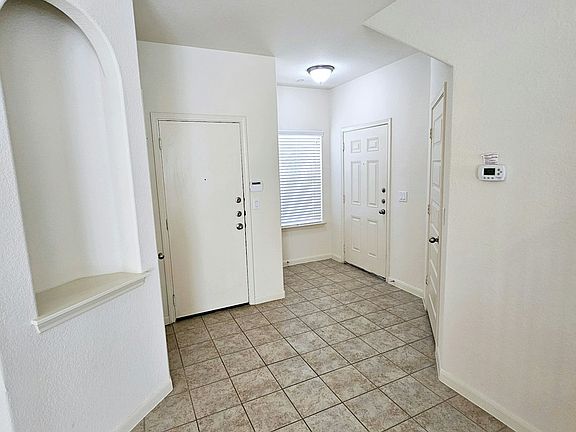Front door and entryway