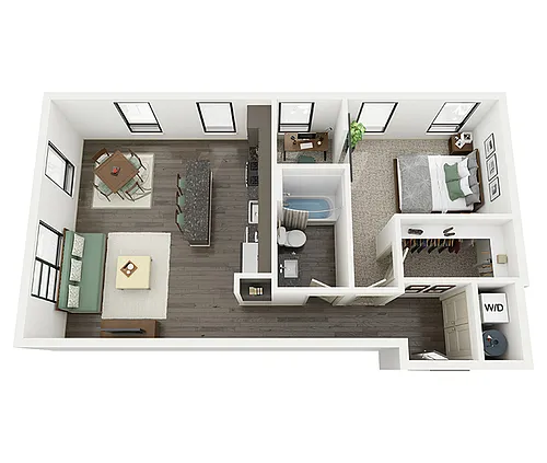 Floor plan 1B1B-R - The Ripley