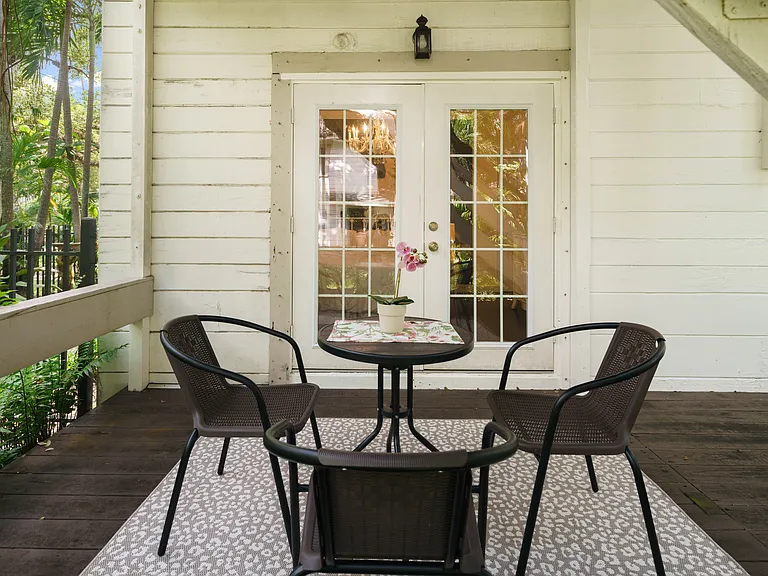 backyard terrace off the master bedroom