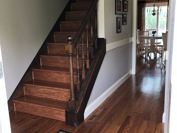 Front entry and stairs