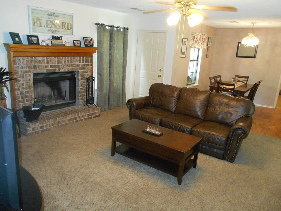 living room with fireplace