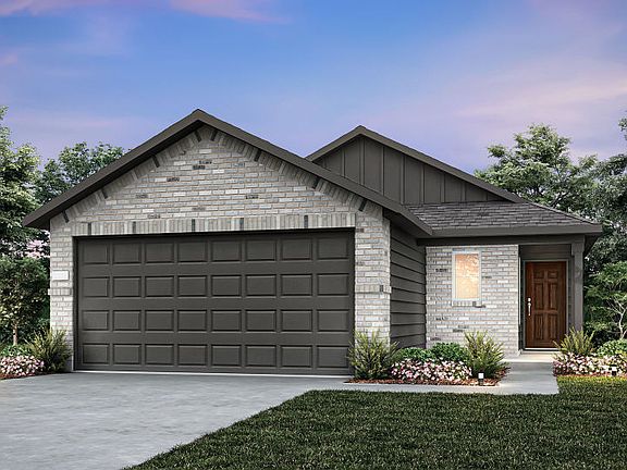 The Llano, a one-story home with 2-car garage, showing home exterior LS103