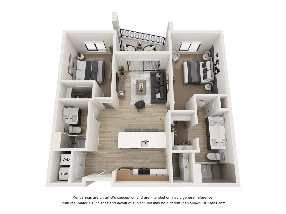 Floor plan 2X2 B2