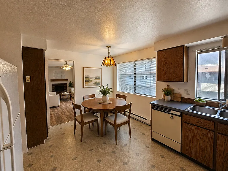 Virtually staged kitchen