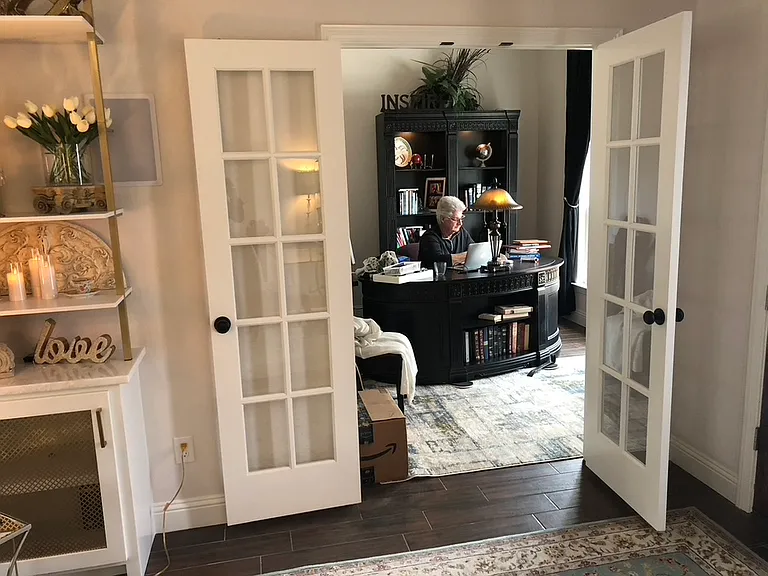 Office with French Doors
