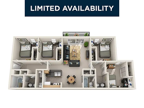 Floor plan Private Bedroom within 4 Bedroom 2 Bathroom