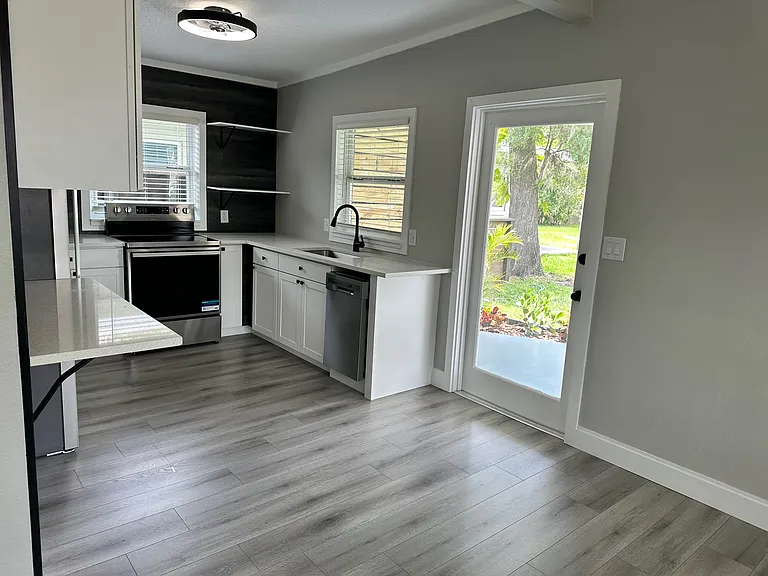 Living and kitchen