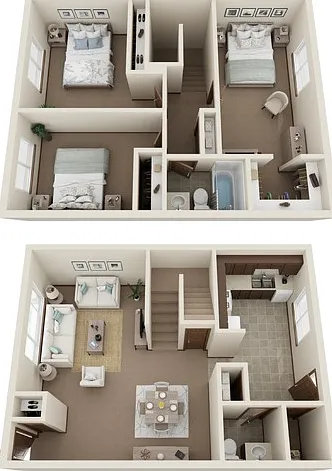 Three Bedroom, One and a Half Bathroom | Stone Point Apartments | Apartments in Menomonee Falls, WI Three Bedroom, One and a Half Bathroom | Stone Point Apartments | Apartments in Menomonee Falls, WI