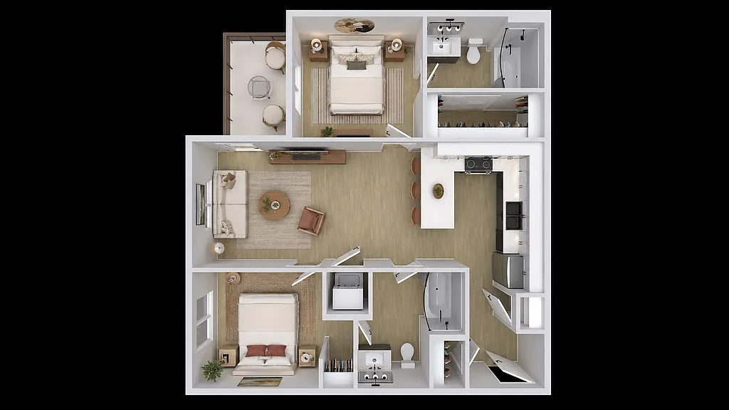 Floor plan 2 bed B