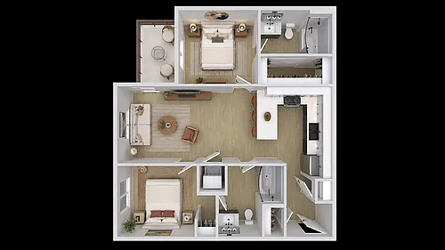 Floor plan 2 bed B