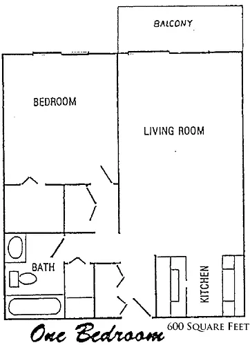 Floor plan 1 BR