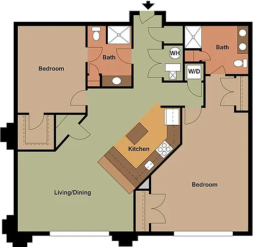 Floor plan 2 Bedroom