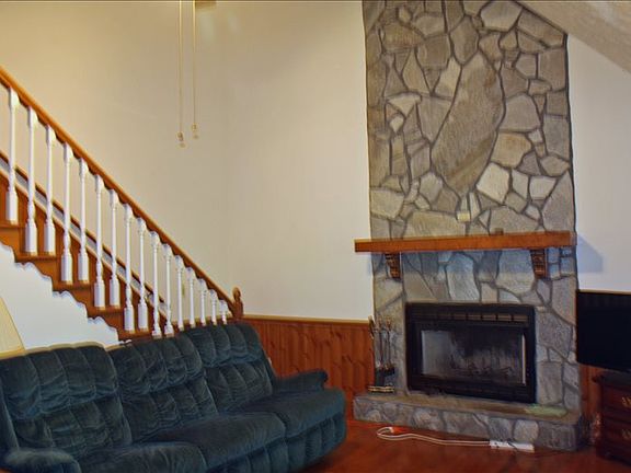 Floor to ceiling fireplace