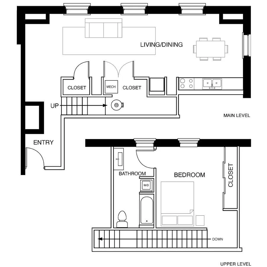 Floor plan 1 Bedroom-C9