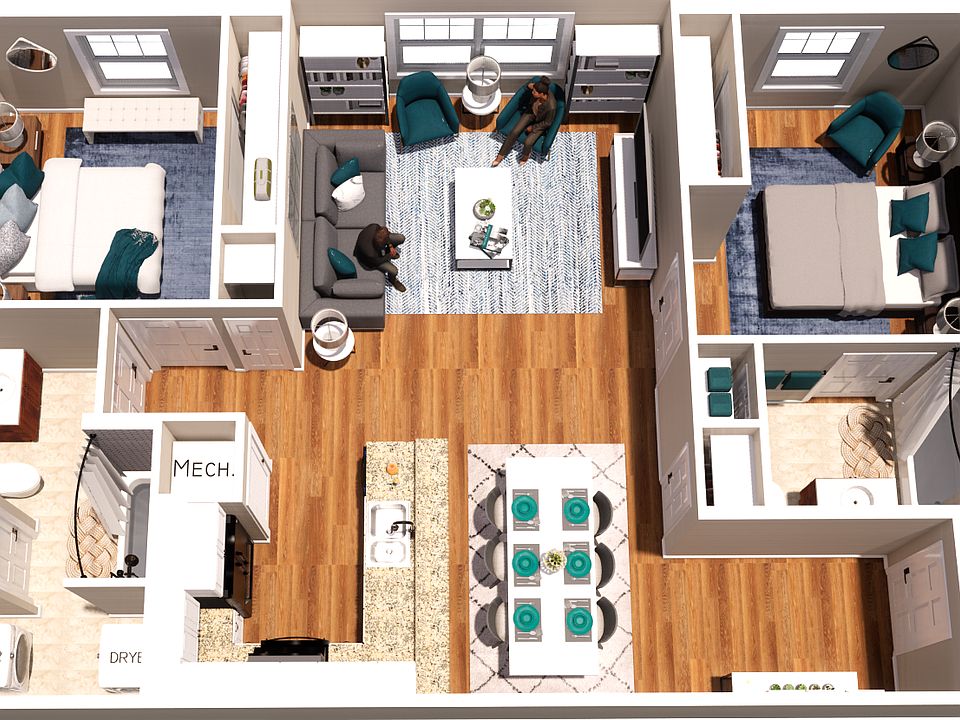 Floor Plan (not pictured: Patio)