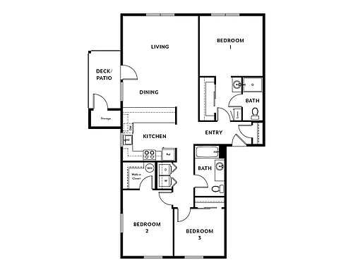 Floor plan Rogue Three Bedroom