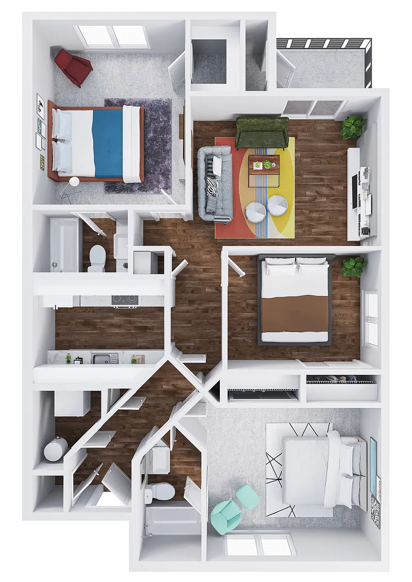 Floor plan 3 Bed 2 Bath