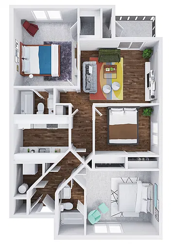 Floor plan 3 Bed 2 Bath