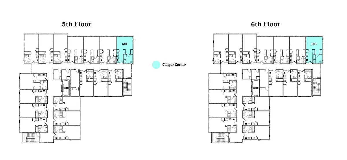 Floor plan Caliper Corner