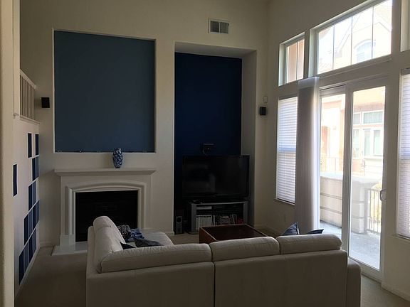 High ceiling living room