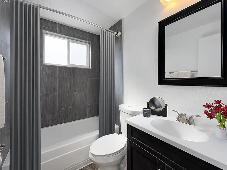 Bathroom in large one bedroom