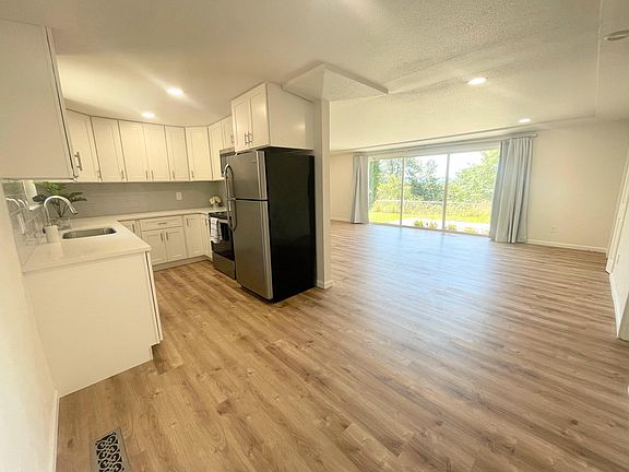 Kitchen, living room and dining area