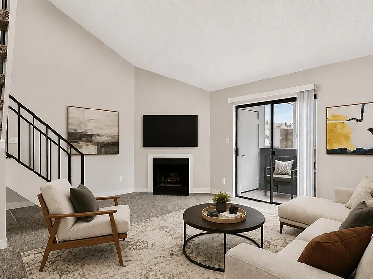 The Living Room at Hilltop View Apartments