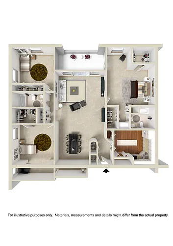 Floor plan Three Bedroom B