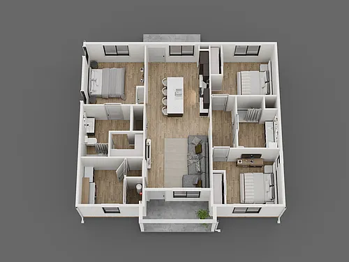 Floor plan 3 Bedroom Single Family Home - Ranch or Townhome
