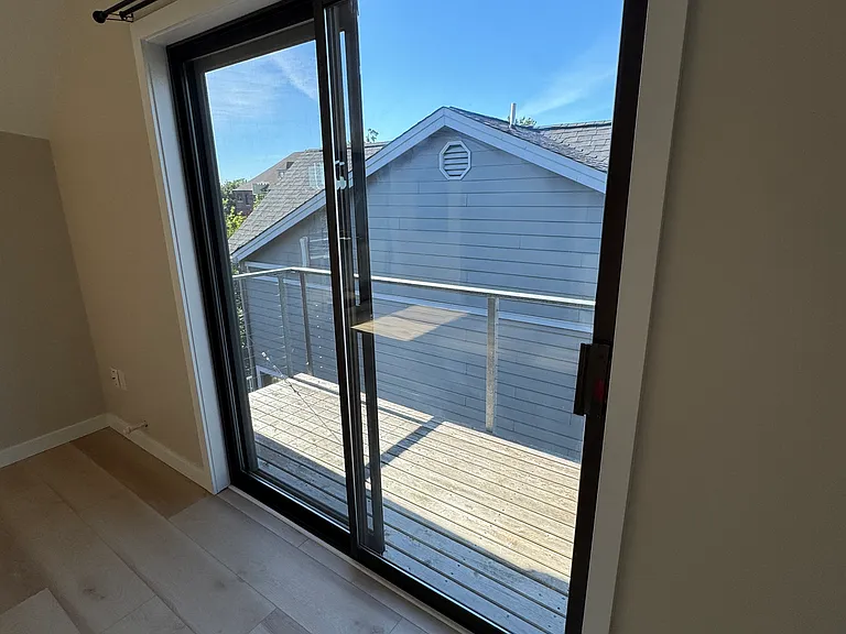 North-facing balcony