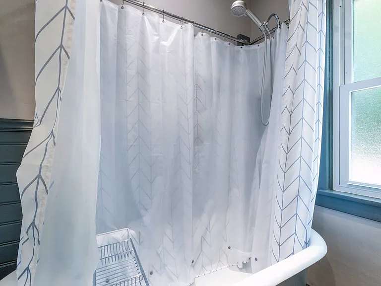 beautiful clawfoot tub and shower