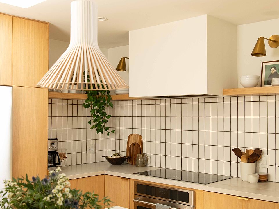 Designer kitchen with Cafe appliances.